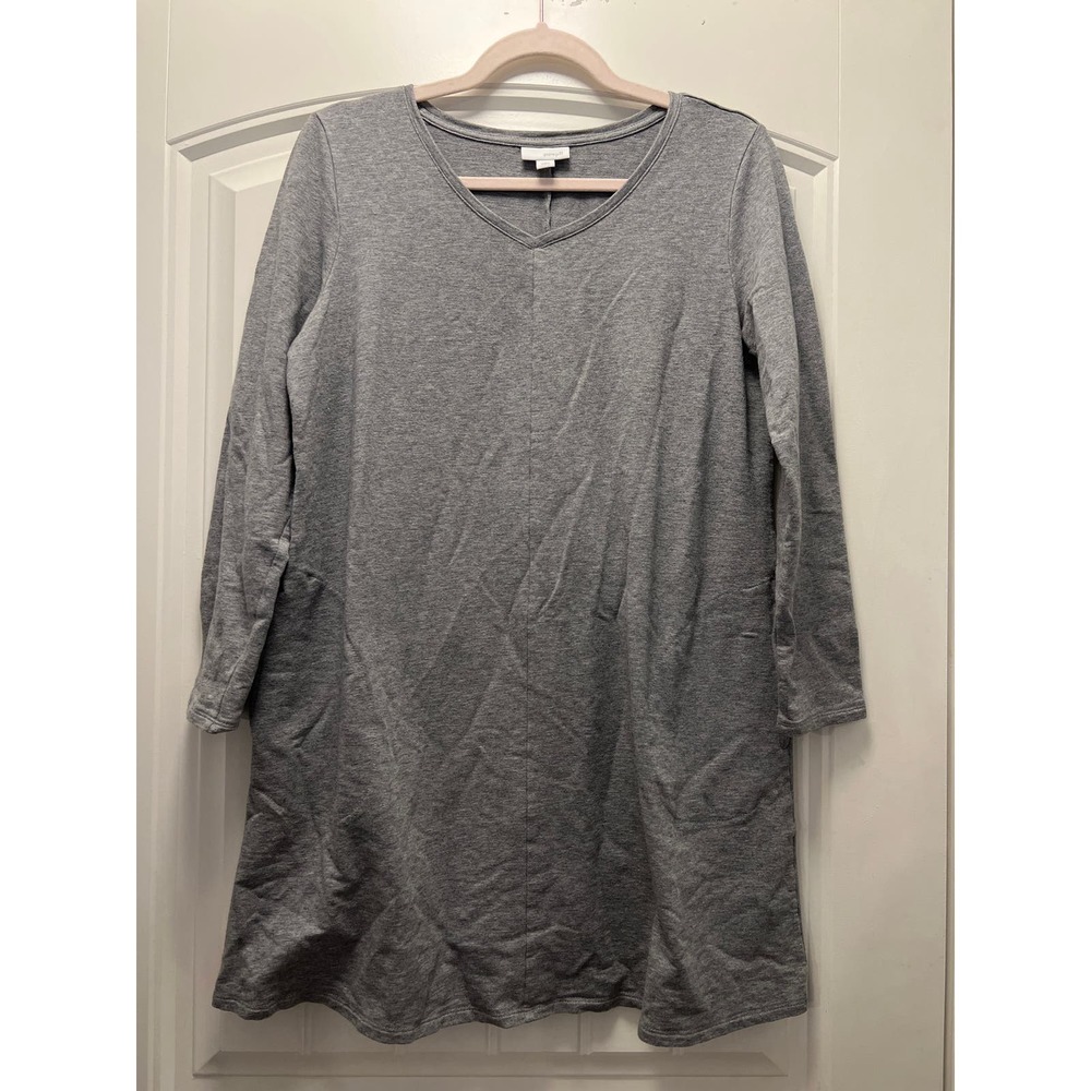 Pure Jill Women’s Long‎ Sleeve V-Neck Pima Cotton Blend Pocket Top Size M Petite